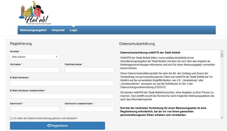 Alsfeld - Registrierung