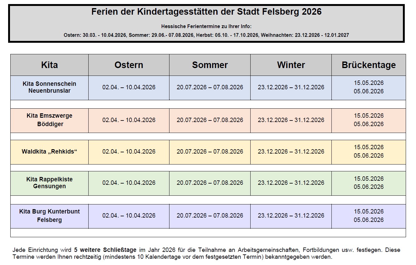 Ferien 2026