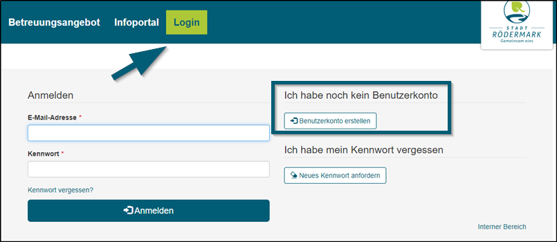 Login-Benutzerkonto erstellen