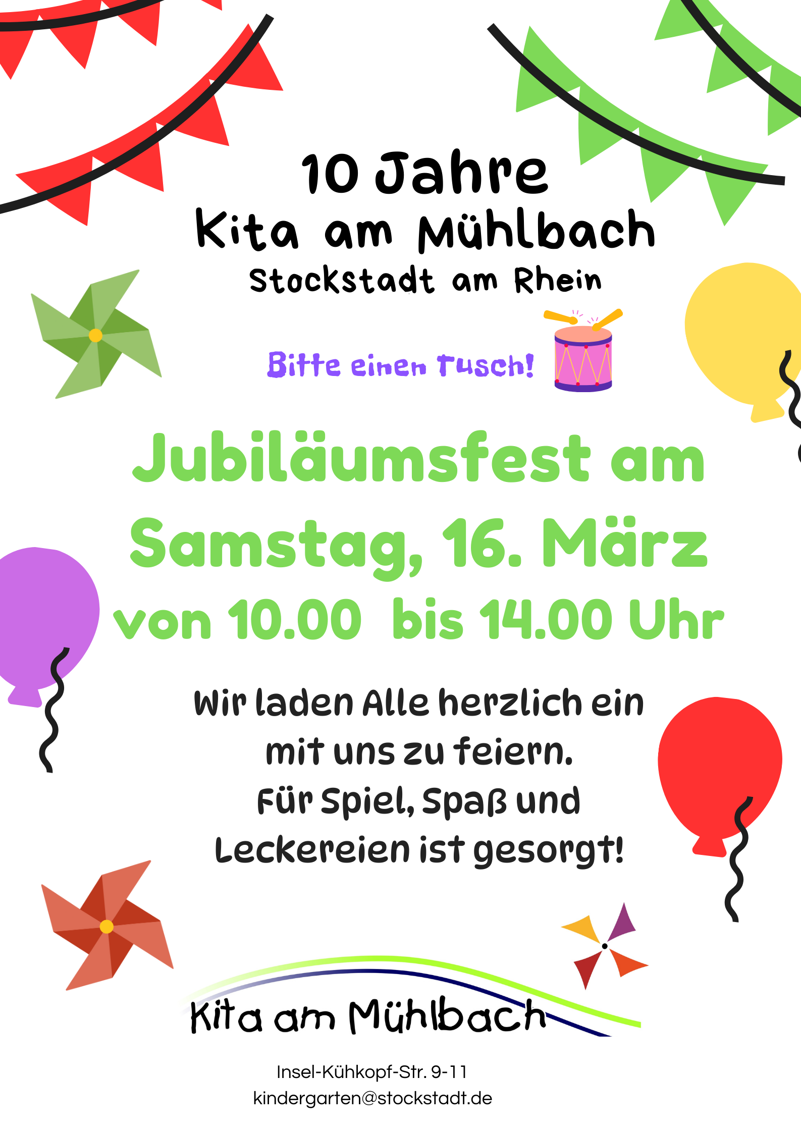 Jubiläum Kita am Mühlbach