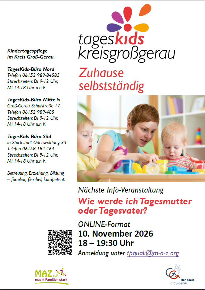 Info-Veranstaltung Tagespflegeeltern, Nov.2026