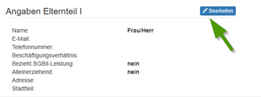 Persönliche Angaben erfassen II