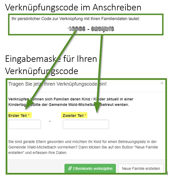 Hinweis zur Anwendung Verknüpfungscode - jpg